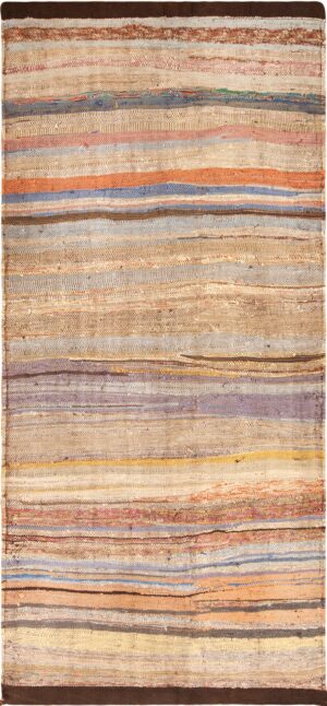 Soft Warm Colors Vintage Moroccan Flatweave Rug 73014 by Nazmiyal Antique Rugs