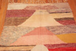Top of Bold Abstract Layered Design Vintage Moroccan Kilim 72997 by Nazmiyal Antique Rugs