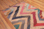 Top of Colorful Vintage Moroccan Zigzag Design Kilim Rug 72993 by Nazmiyal Antique Rugs