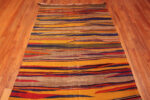 Top of Hallway Size Artistic Vintage Moroccan Colorful Kilim Rug 73022 by Nazmiyal Antique Rugs