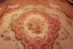 Top of Large Antique 19th Century French Aubusson Rug 72902 by Nazmiyal Antique Rugs