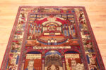 Top of Silk Antique Persian Kashan Judaica Pictorial Rug 73035 by Nazmiyal Antique Rugs