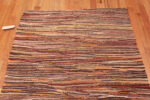 Top of Vintage Moroccan Multicolored Stripes Kilim 73002 by Nazmiyal Antique Rugs