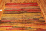 Top of Warm Tones Tribal Vintage Moroccan Kilim Gallery Size Rug 72988 by Nazmiyal Antique Rugs