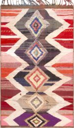 Vintage Moroccan Boucherouite Geometric Rug 72984 by Nazmiyal Antique Rugs
