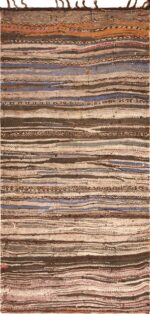 Vintage Moroccan Brown Hues Kilim 73020 by Nazmiyal Antique Rugs