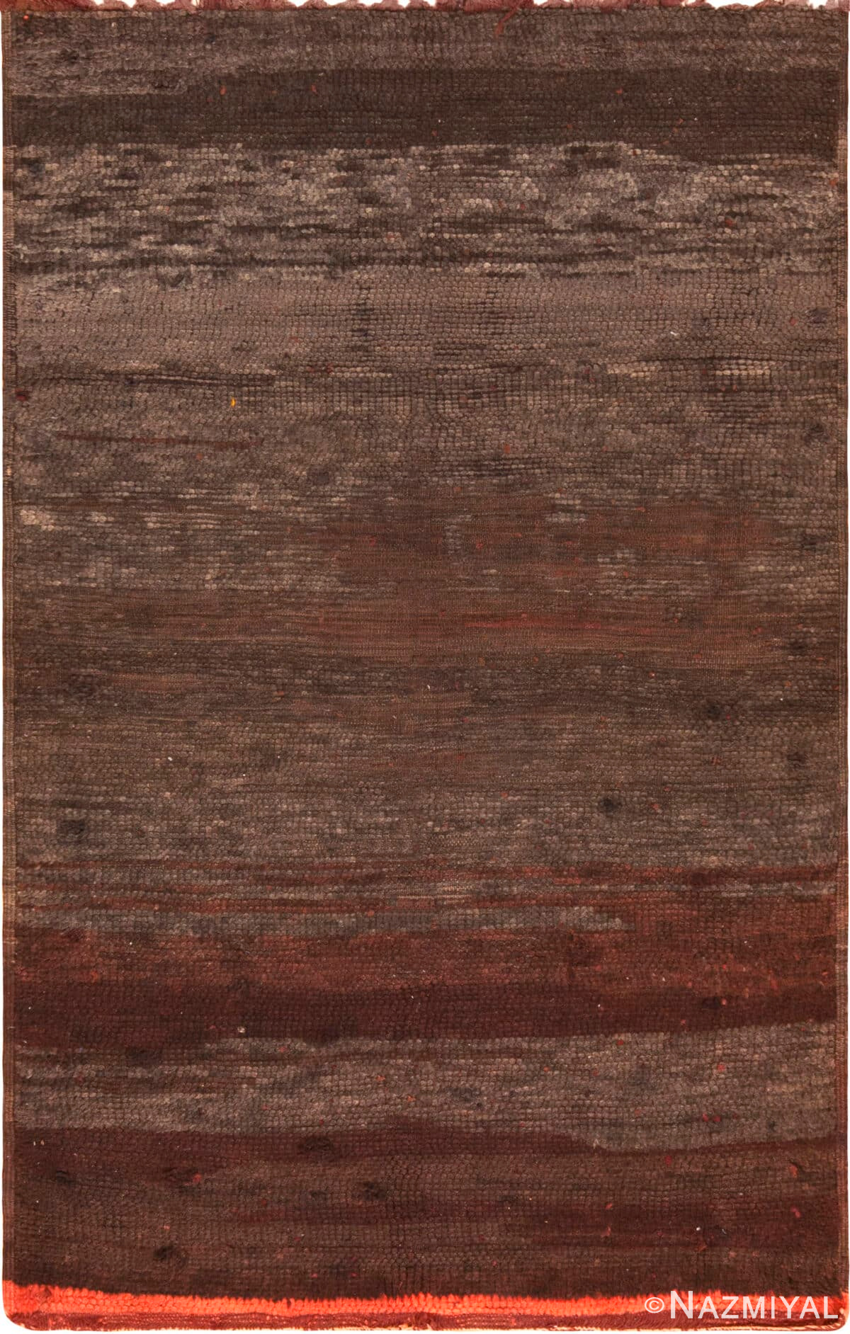 Abstract Brown And Rust Vintage Moroccan Rug 72999 by Nazmiyal Antique Rugs