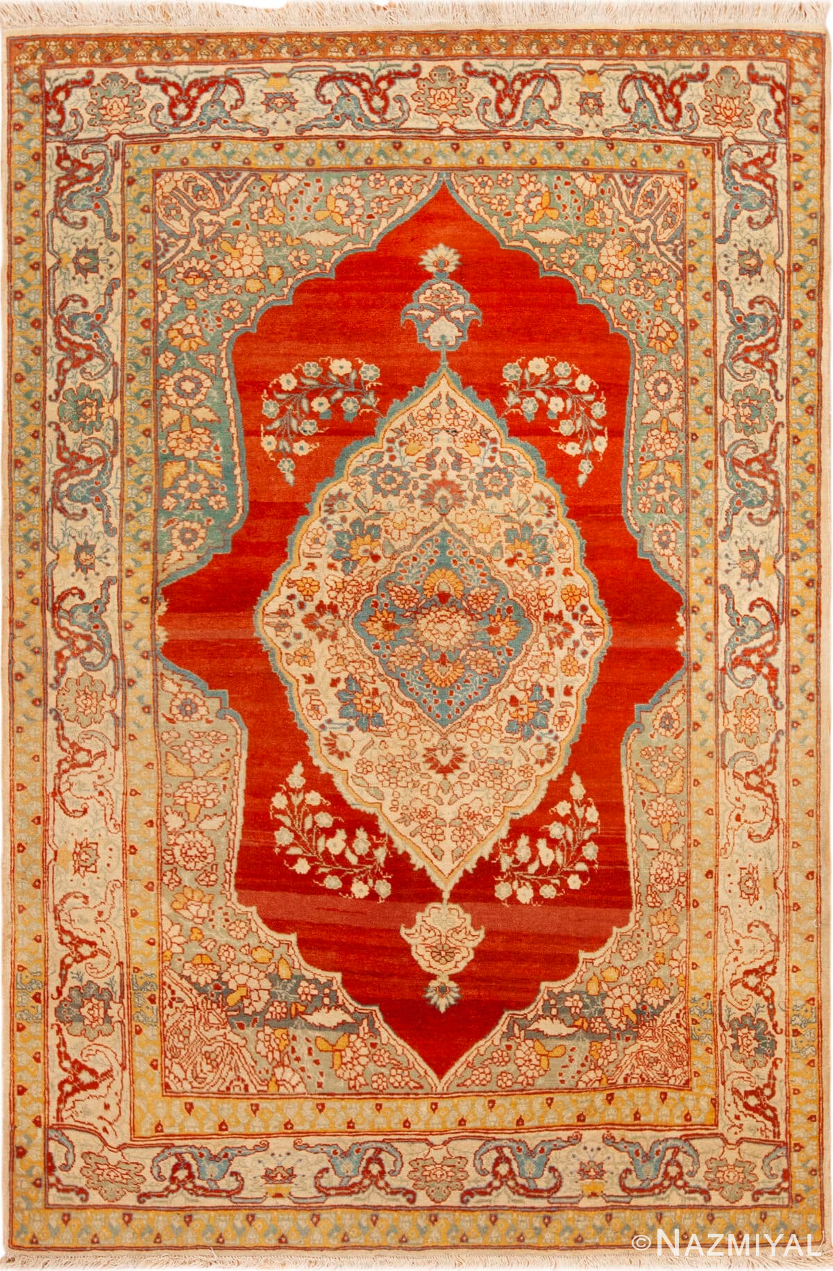 Antique Persian Tabriz Rug 73077 by Nazmiyal Antique Rugs