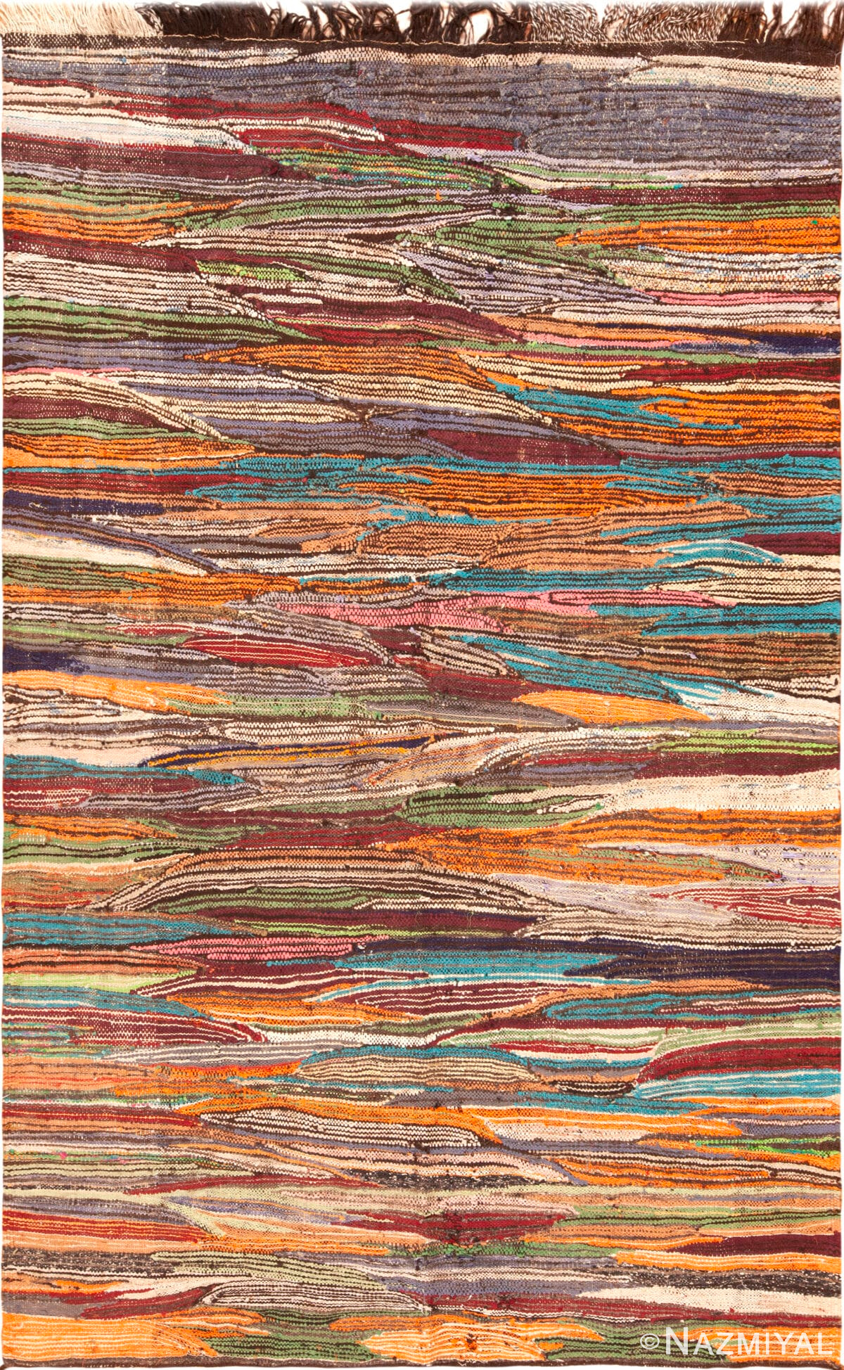 Artistic Abstract Vintage Moroccan Kilim 73010 by Nazmiyal Antique Rugs