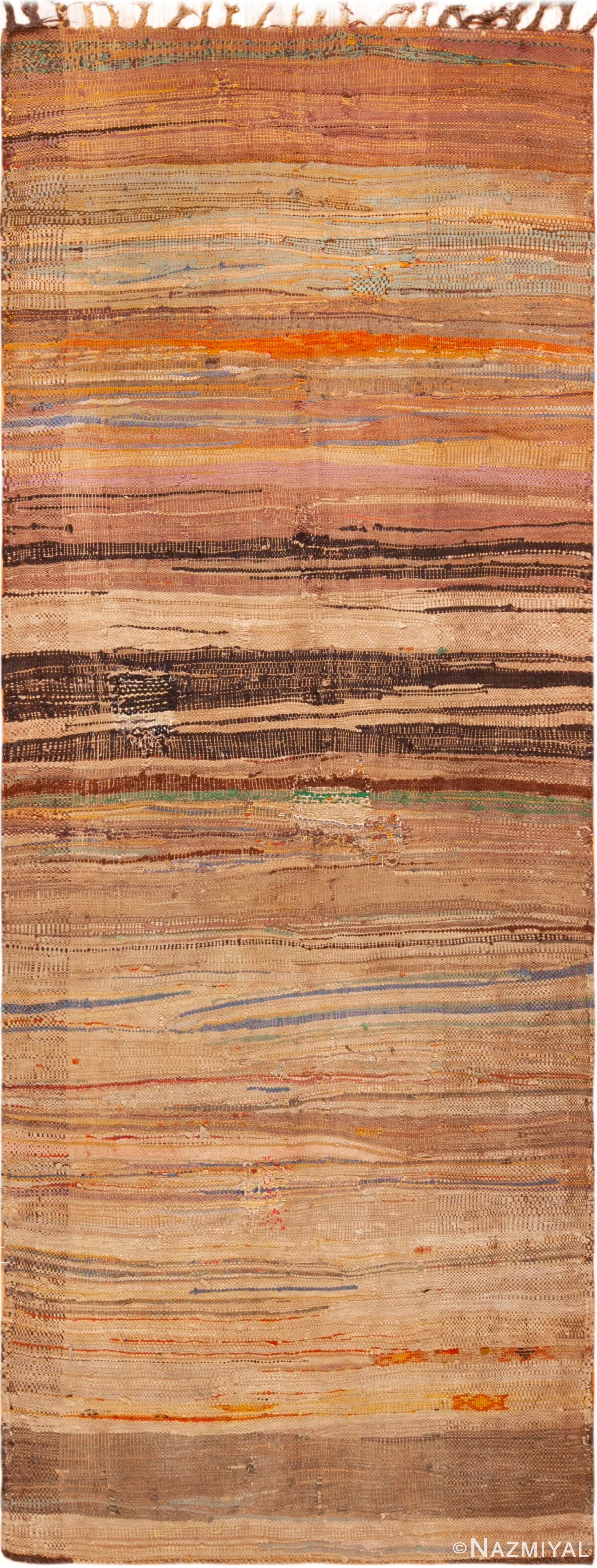 Artistic Earth Tones Vintage Moroccan Kilim Rug 73021 by Nazmiyal Antique Rugs