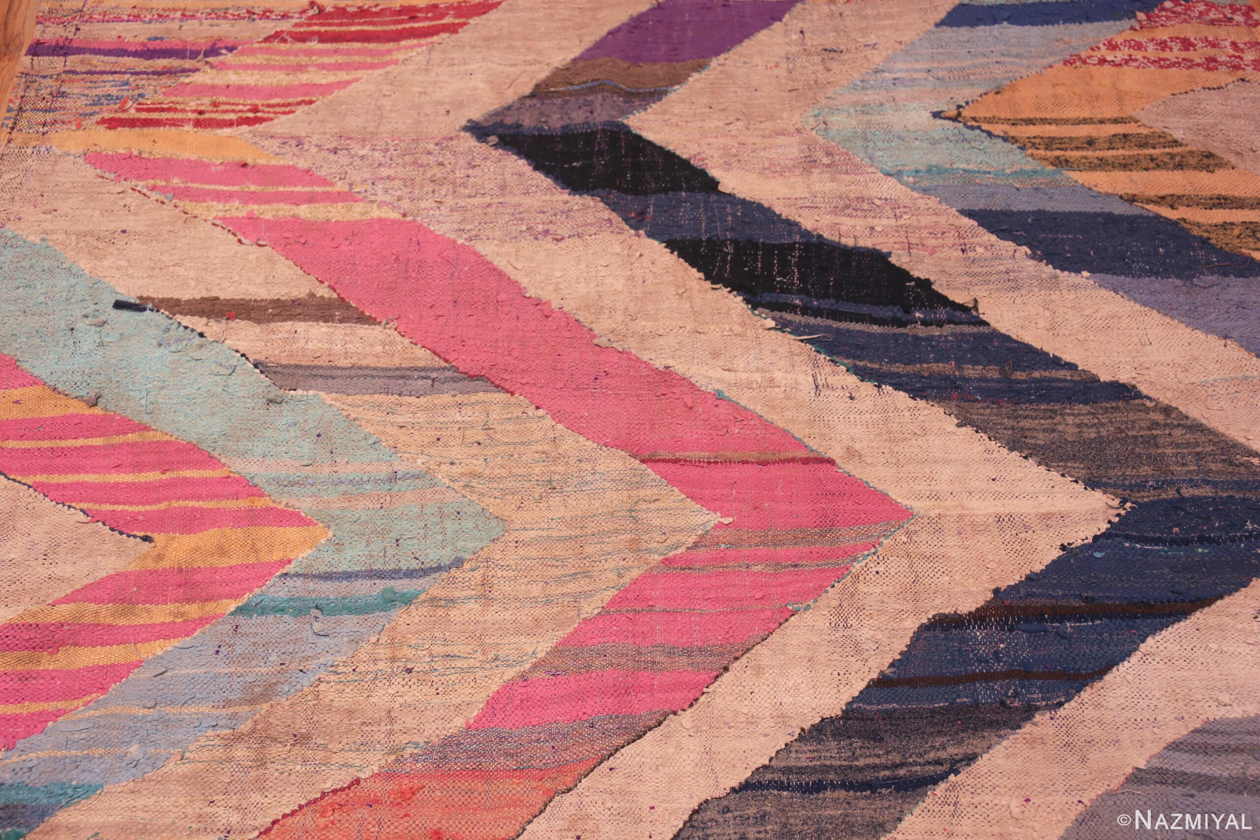 Vintage Moroccan Zigzag Design Kilim Rug 72993 Nazmiyal