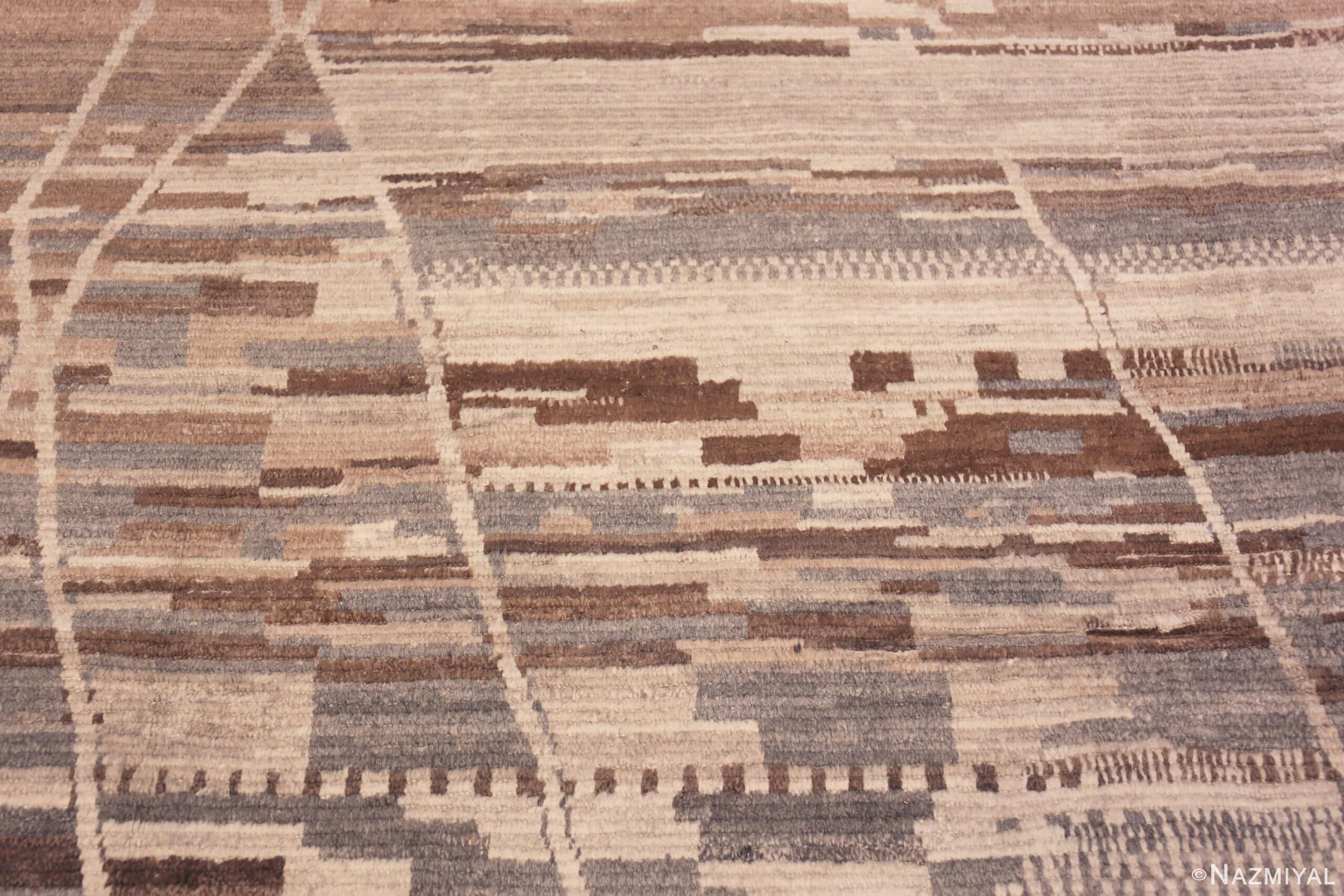 Geometric Earth Tone Modern Minimalist Area Rug 11708 Nazmiyal