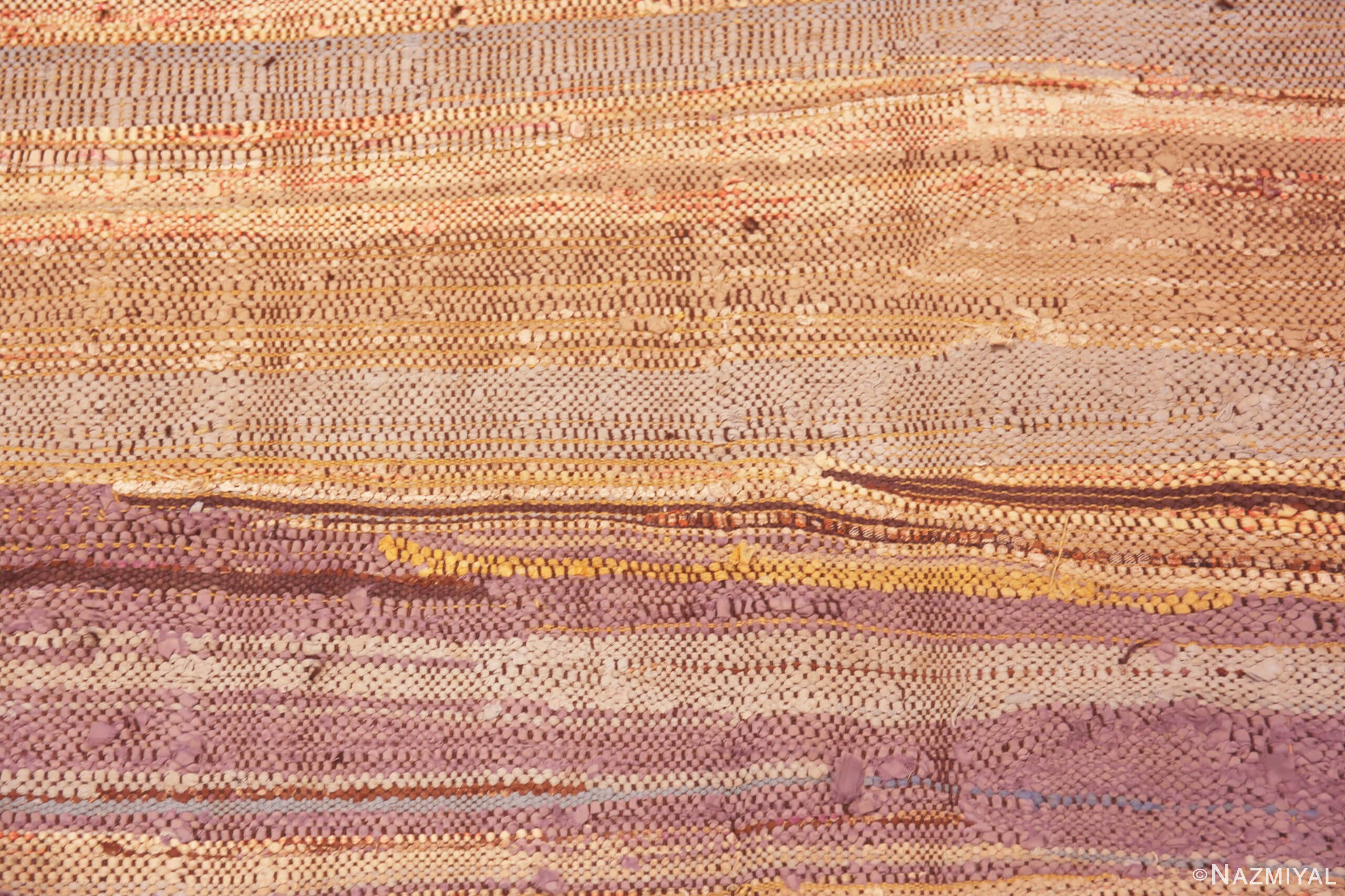 Close Up of Soft Warm Colors Vintage Moroccan Flatweave Rug 73014 by Nazmiyal Antique Rugs