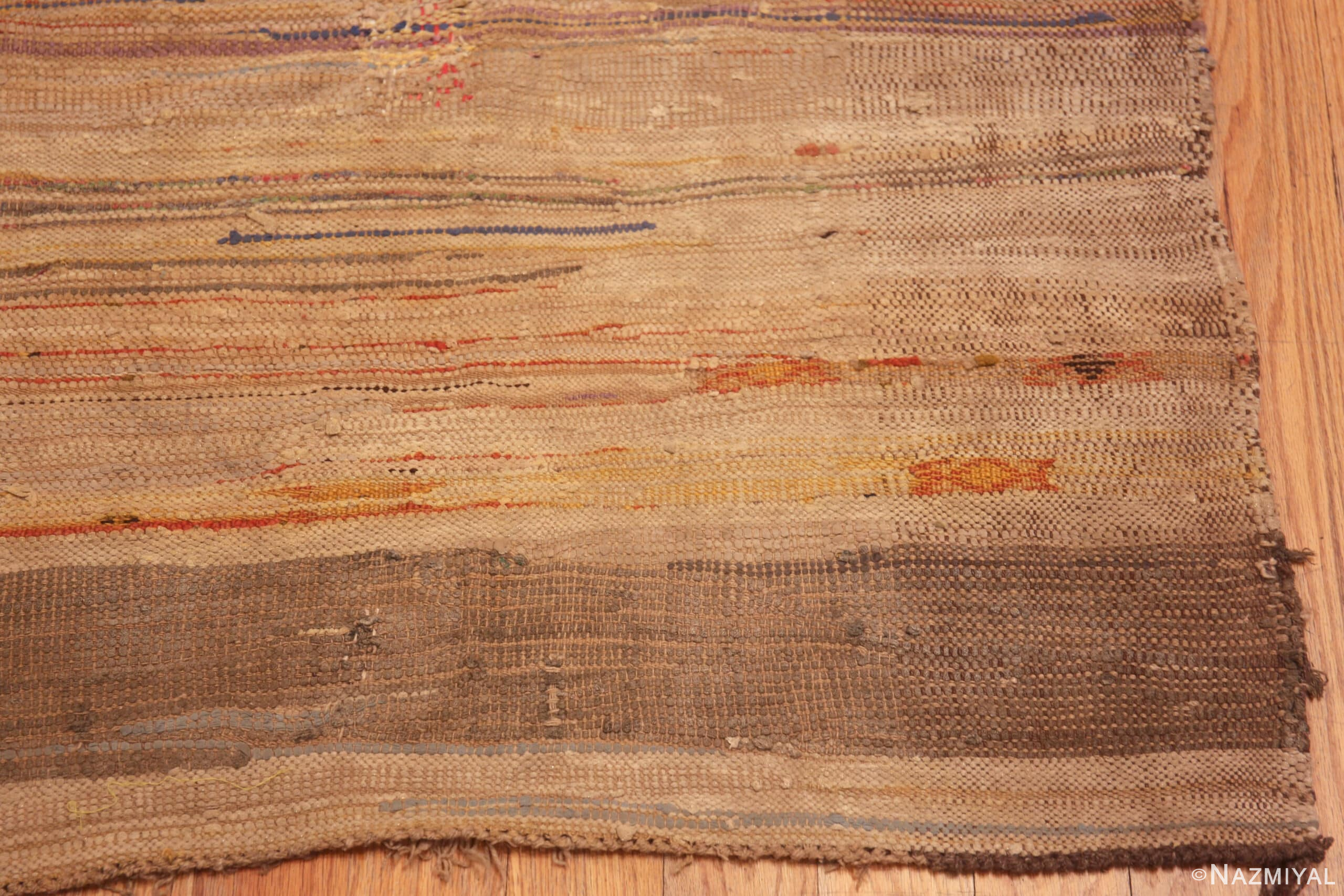 Corner of Artistic Earth Tones Vintage Moroccan Kilim Rug 73021 by Nazmiyal Antique Rugs