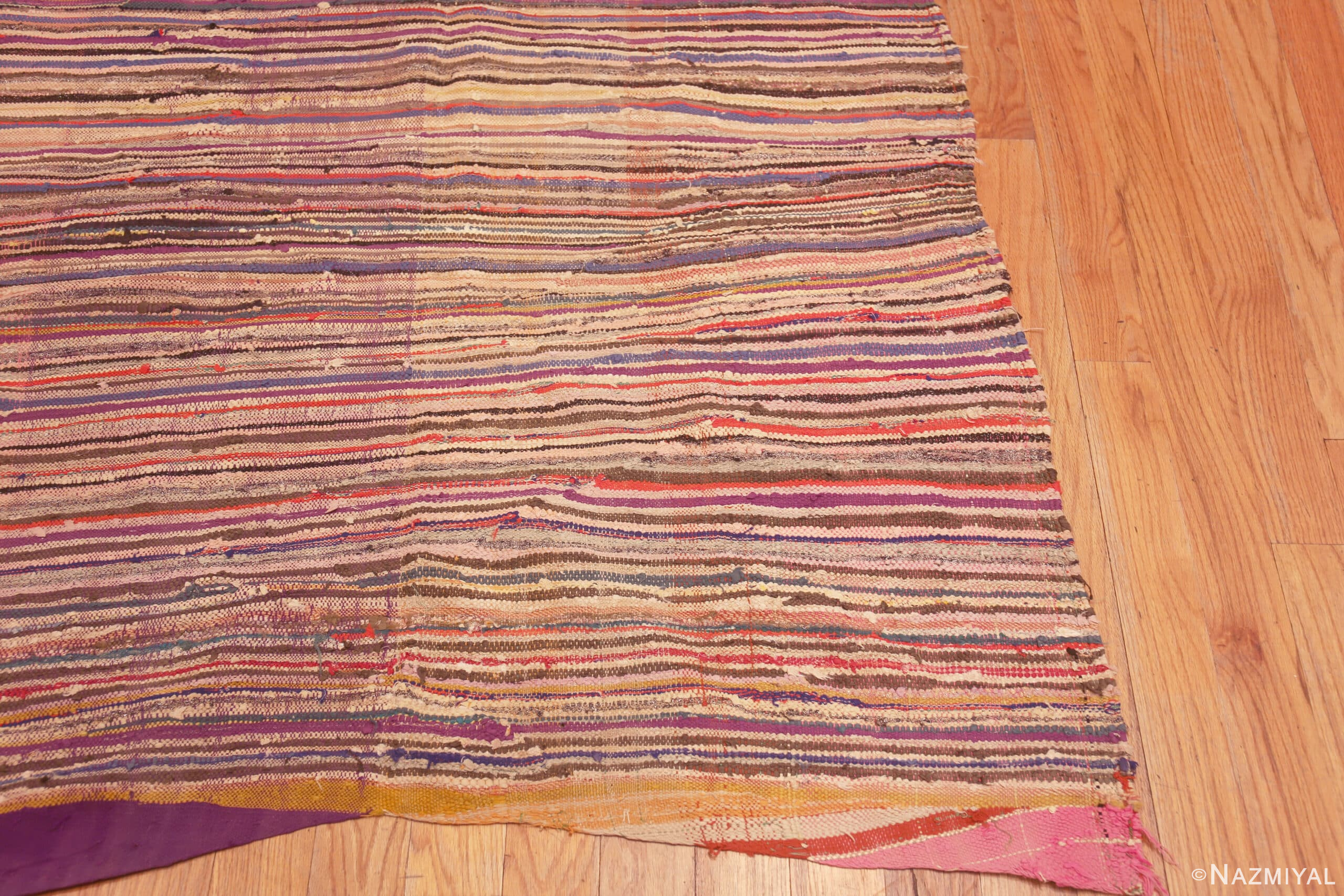 大人気アイテム Moroccan Vintage Tribal Striped Nazmiyal 73013 Rug Kilim ラグ