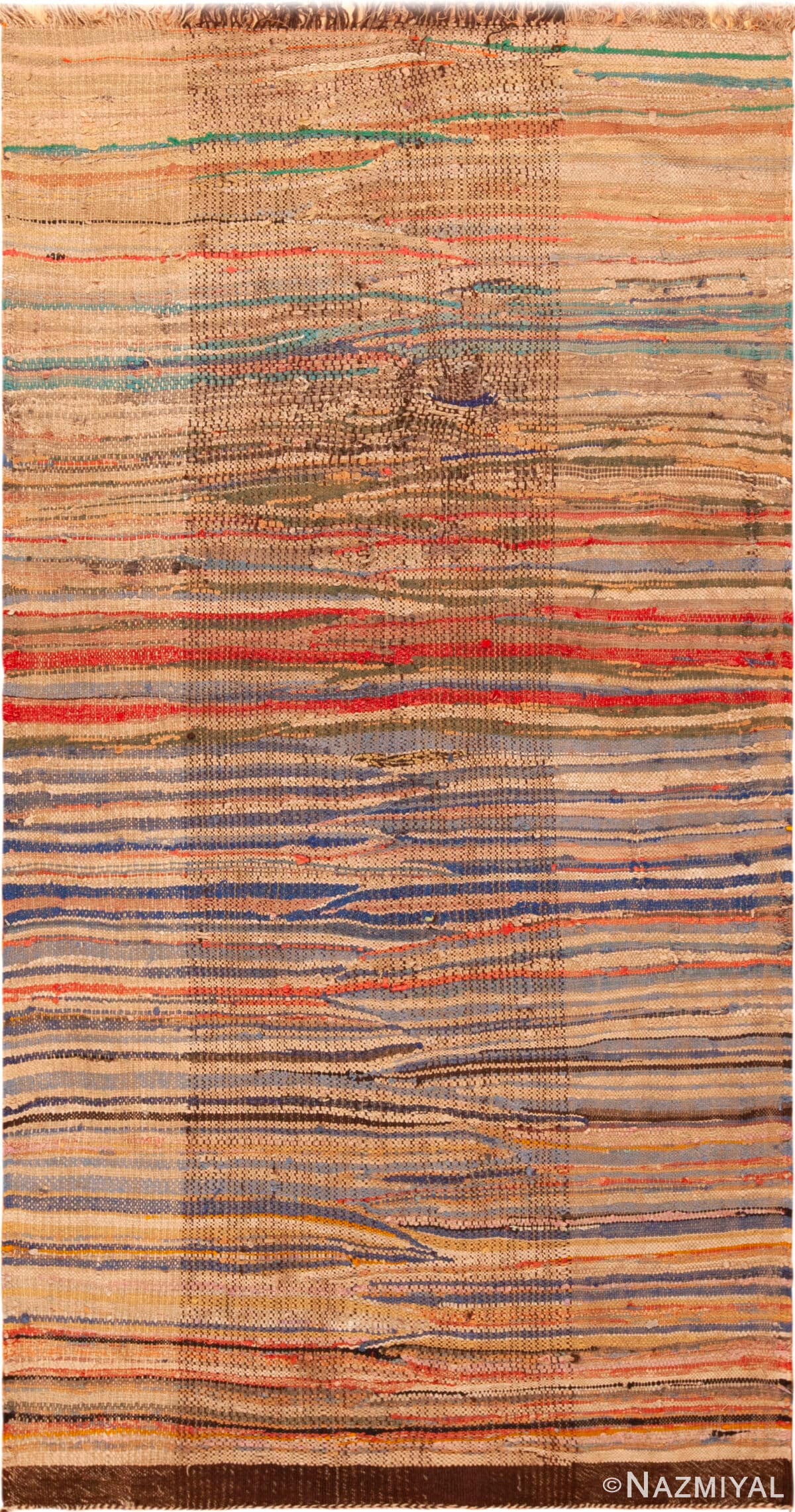 Earthy Hues Vintage Moroccan Kilim Rug 73006 by Nazmiyal Antique Rugs