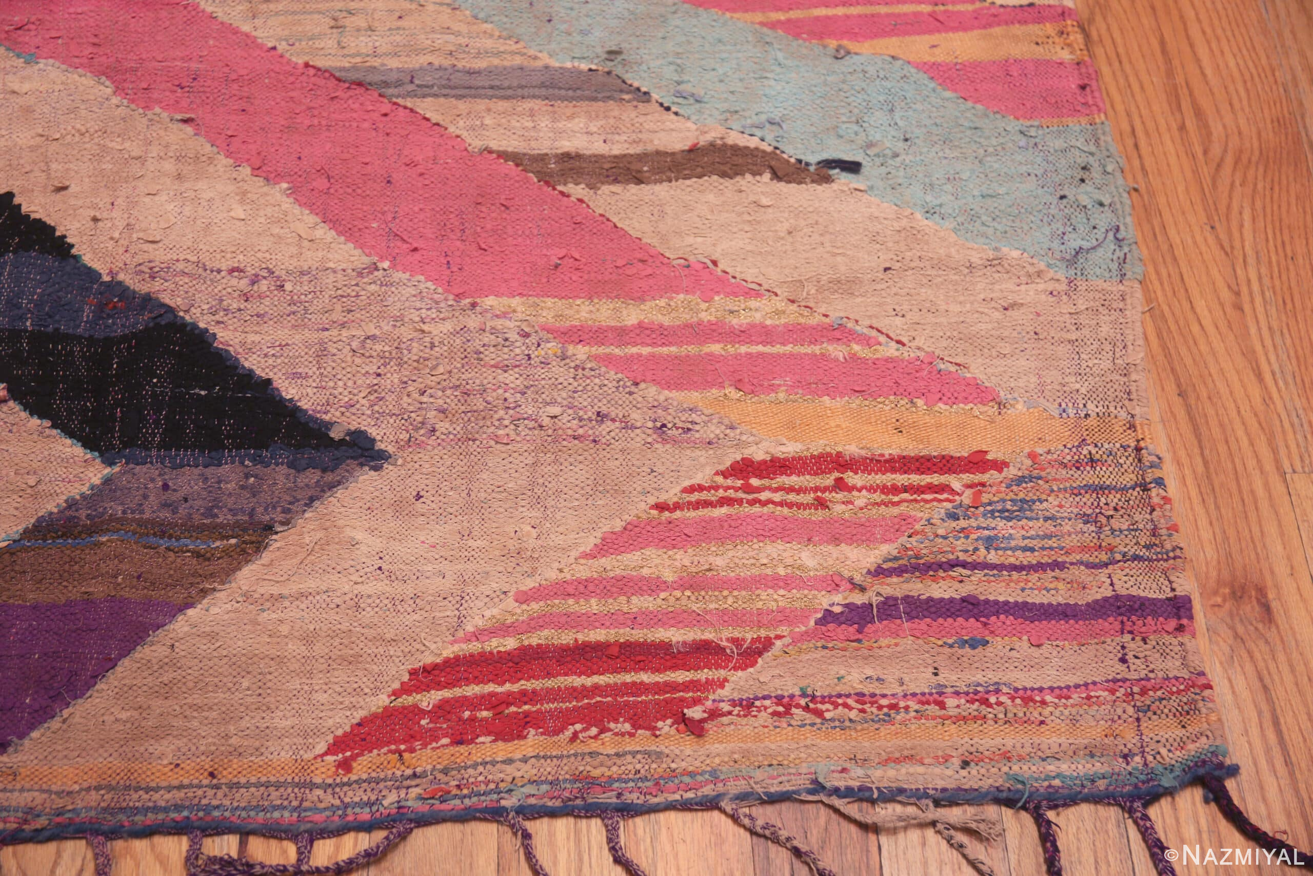 Vintage Moroccan Zigzag Design Kilim Rug 72993 Nazmiyal