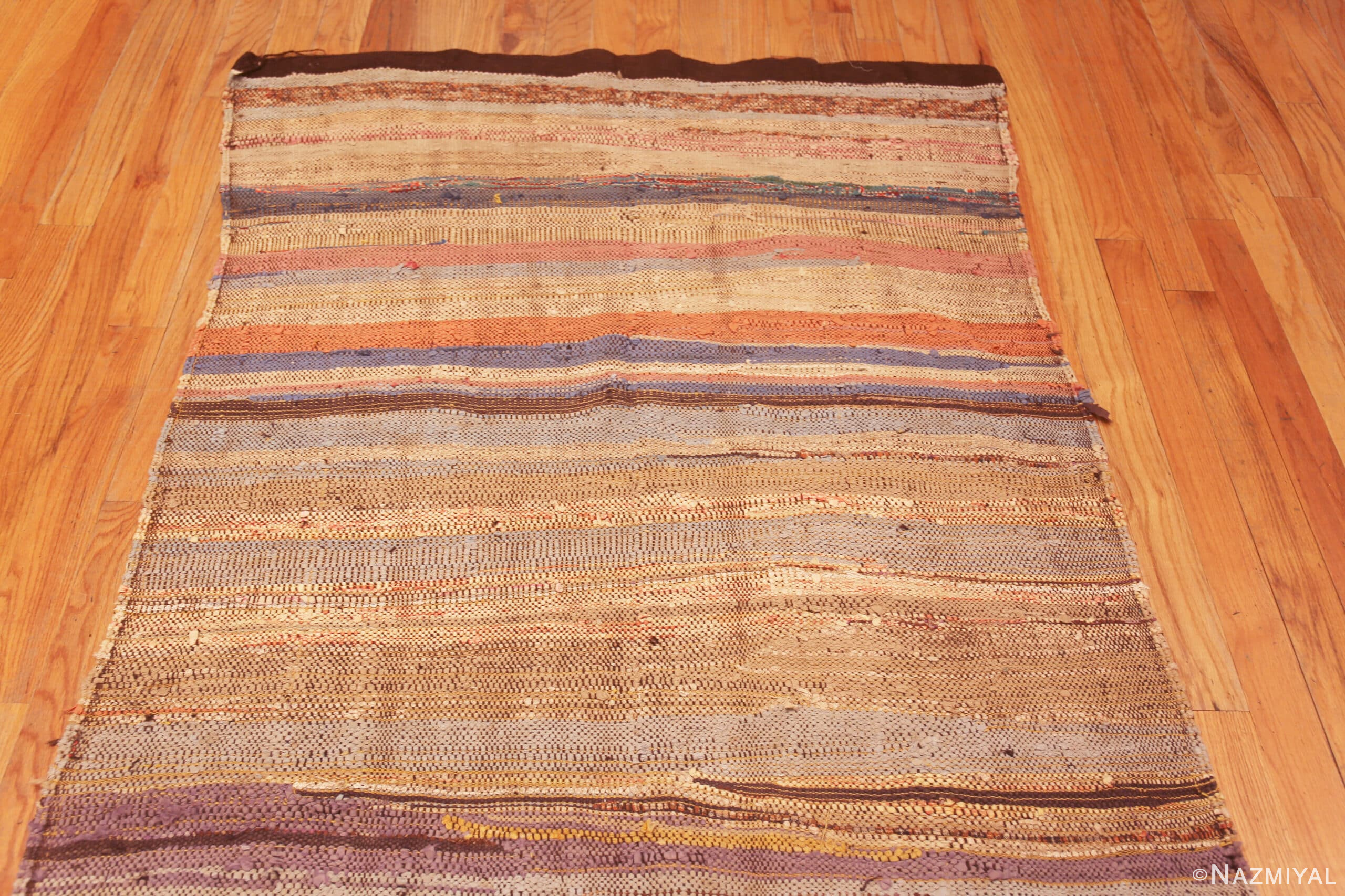 Top of Soft Warm Colors Vintage Moroccan Flatweave Rug 73014 by Nazmiyal Antique Rugs
