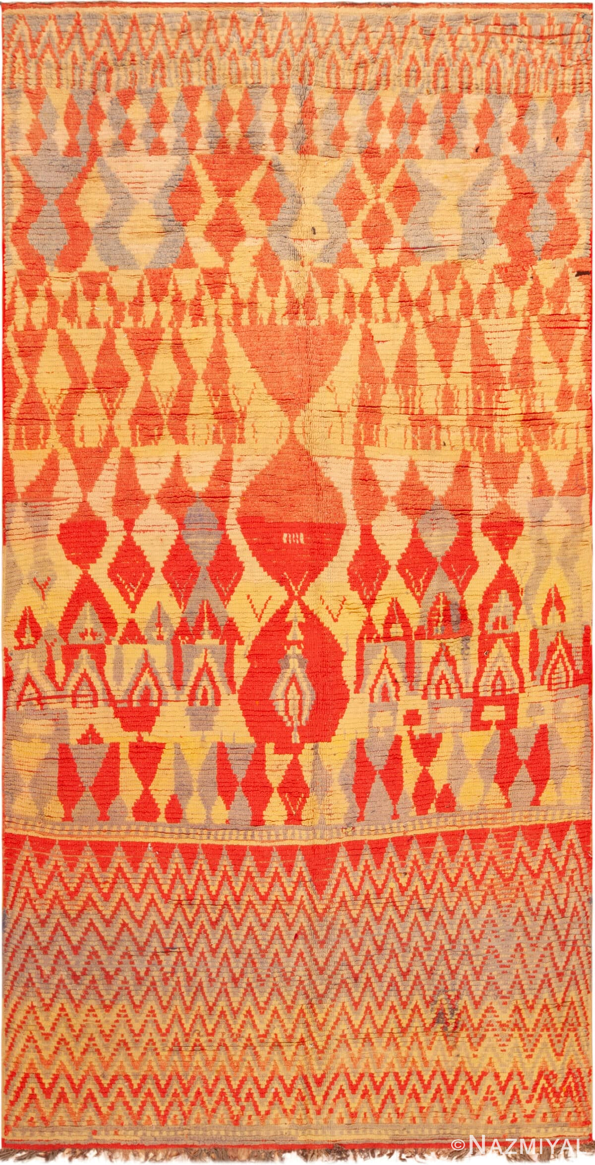 Tribal Vintage Moroccan Azilal Rug 72982 by Nazmiyal Antique Rugs