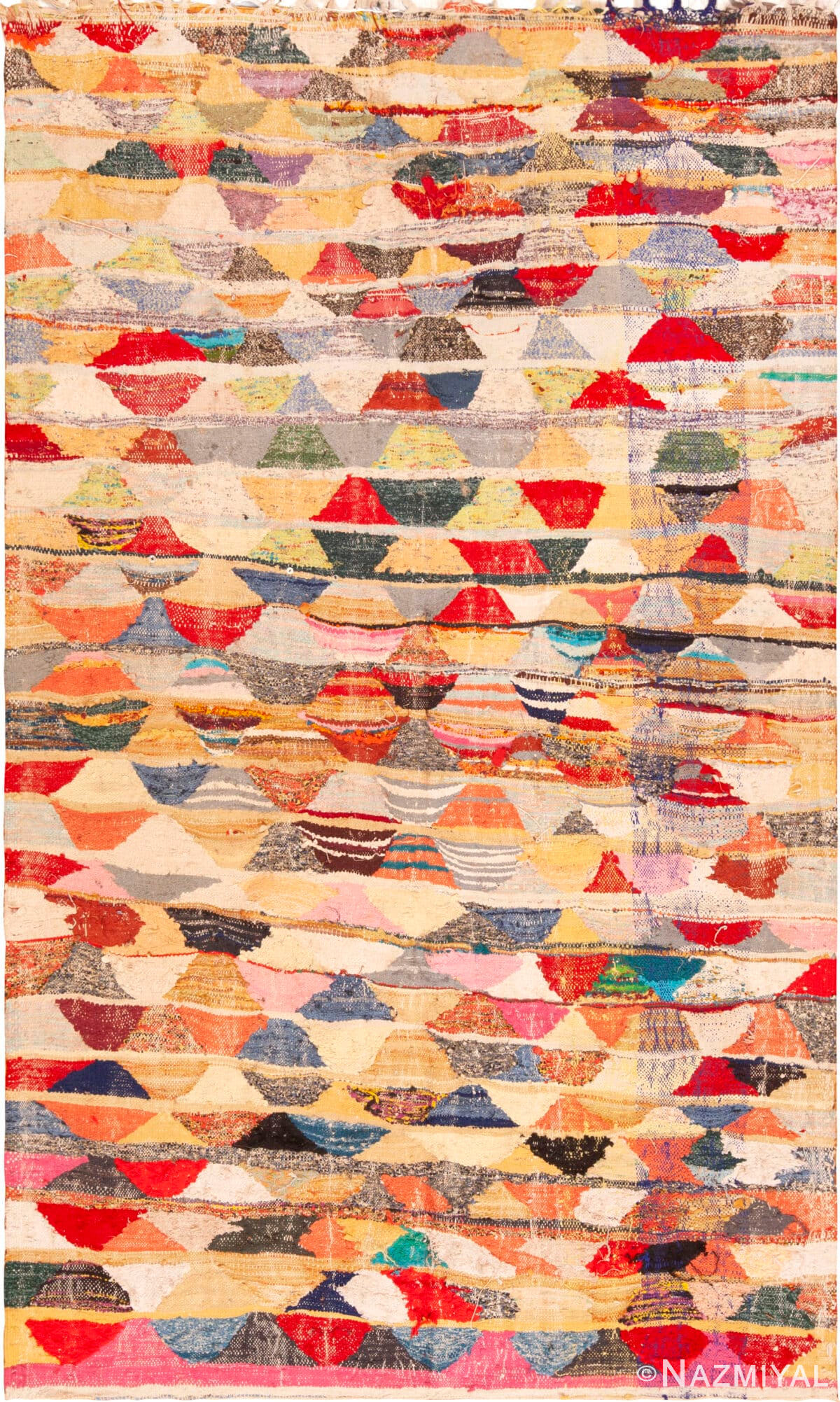 Vibrant Vintage Moroccan Kilim Rug 72995 by Nazmiyal Antique Rugs