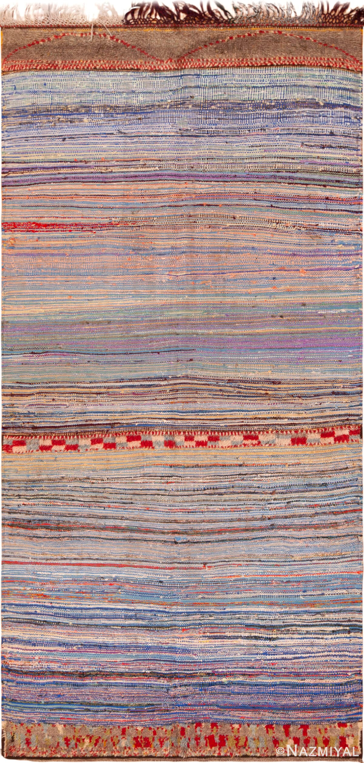 Vintage Purple Tones Moroccan Kilim Rug 73001 by Nazmiyal Antique Rugs
