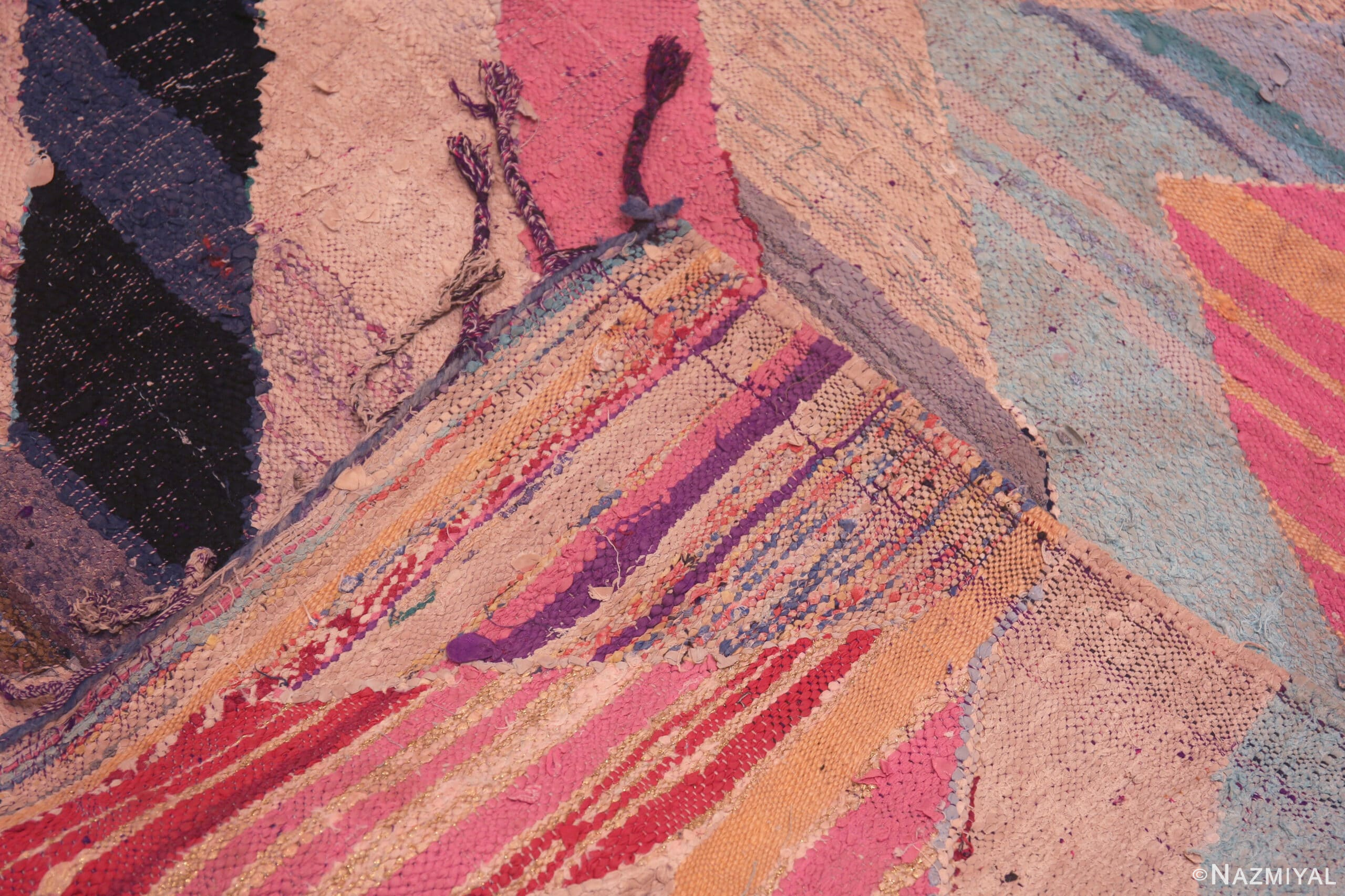 Vintage Moroccan Zigzag Design Kilim Rug 72993 Nazmiyal