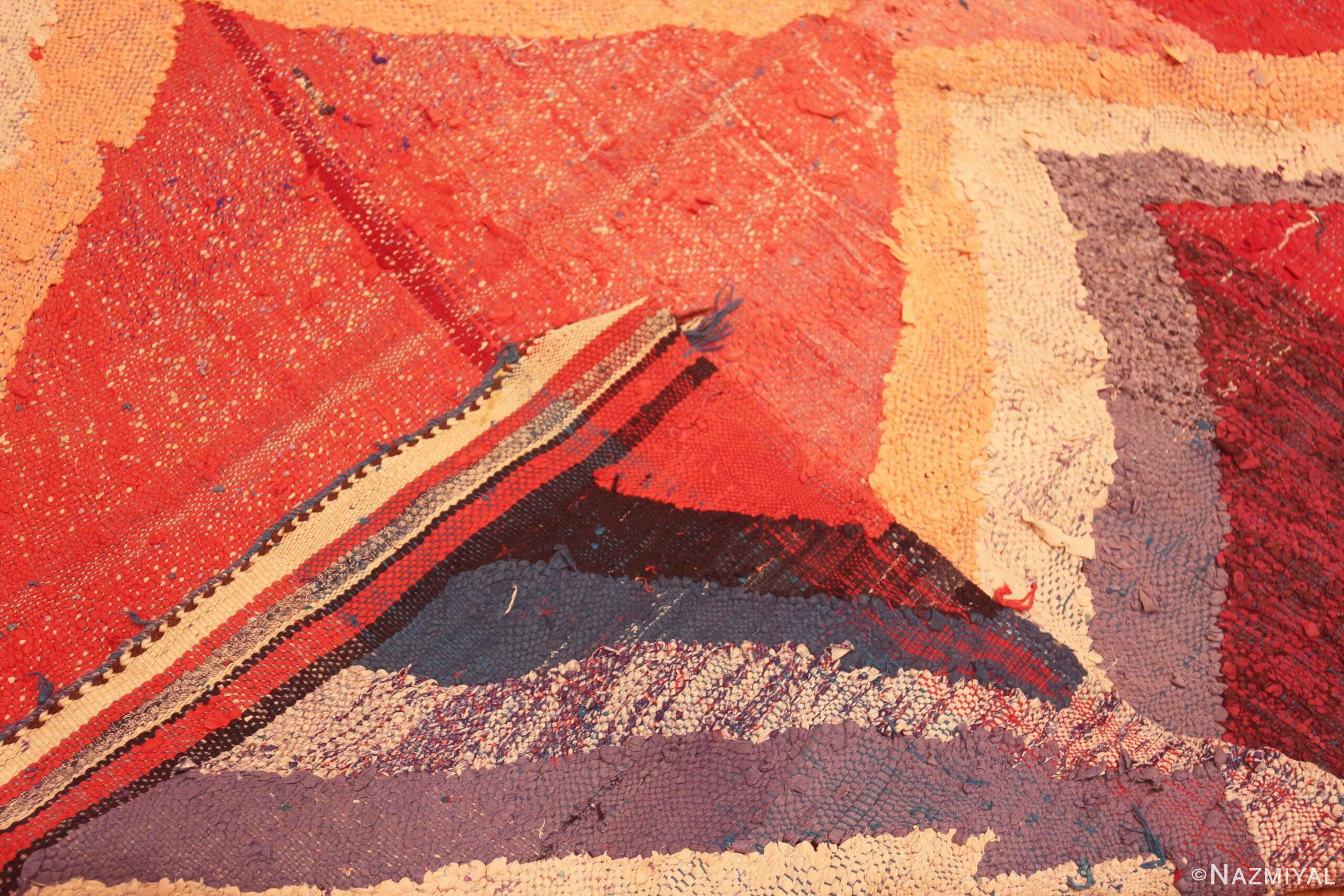 Weave of Gallery Size Artistic Vintage Moroccan Kilim 72991 by Nazmiyal Antique Rugs