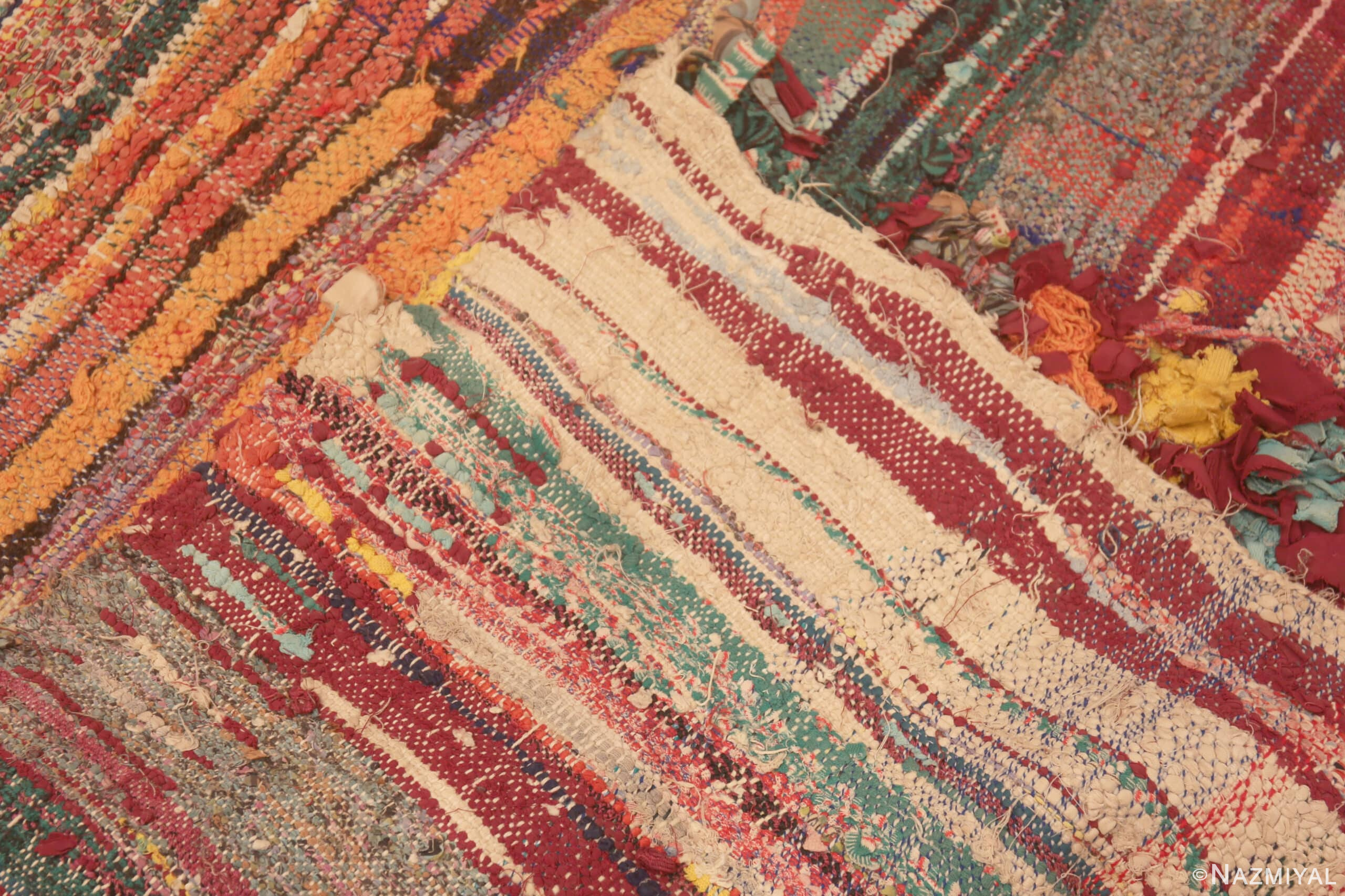 Colorful Vintage Moroccan Boucherouite Kilim Rug 73003 Nazmiyal