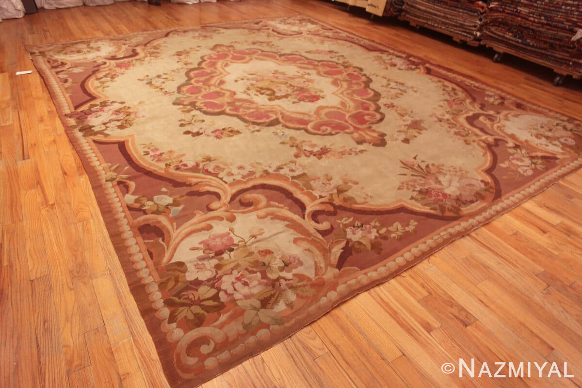 Large Antique French Aubusson Rug 72902 by Nazmiyal Rugs