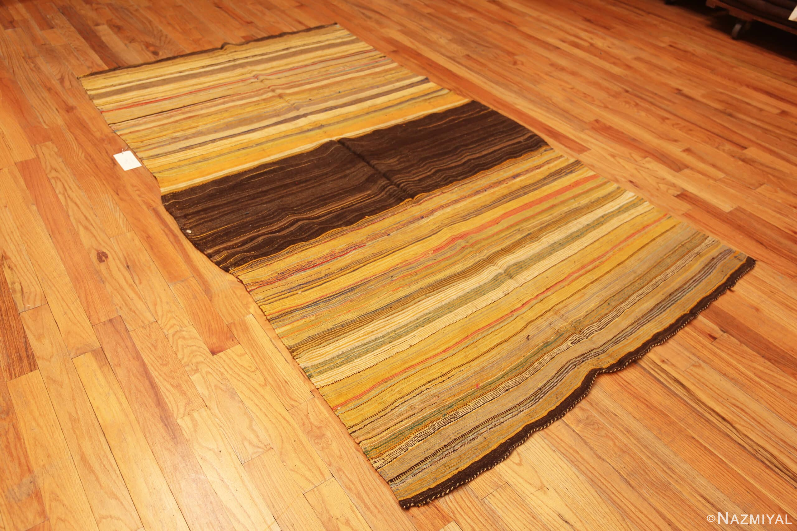 Warm Tones Vintage Moroccan Flatweave Rug 72985 Nazmiyal