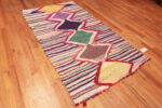Whole View of Diamond Pattern Vintage Moroccan Kilim Rug 72996 by Nazmiyal Antique Rugs