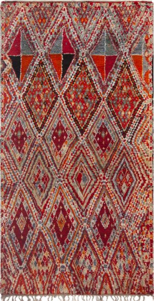 Colorful Vintage Moroccan Geometric Tribal Rug 73089 by Nazmiyal Antique Rugs