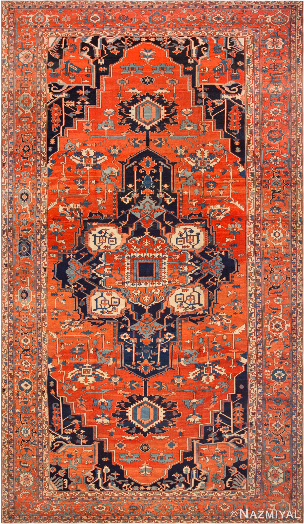 Large Antique Persian Serapi Rug 73047 by Nazmiyal Antique Rugs