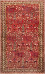 Antique Persian Kerman Cypress Tree Design Rug 73112 by Nazmiyal Antique Rugs