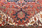 Flowers Of Large Antique Persian Heriz Serapi Rug 73061 by Nazmiyal Antique Rugs