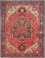 Large Antique Persian Heriz Serapi Rug 73061 by Nazmiyal Antique Rugs