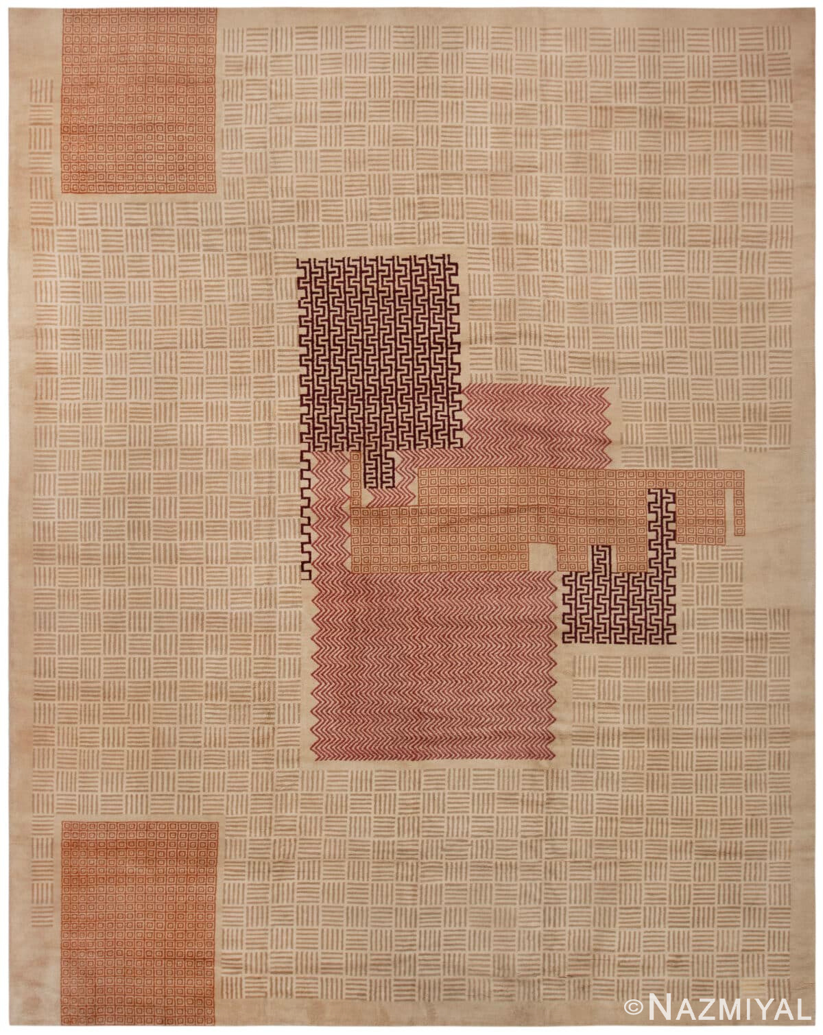 Modern Geometric Art Deco Design Contemporary Area Rug 61154 by Nazmiyal Antique Rugs