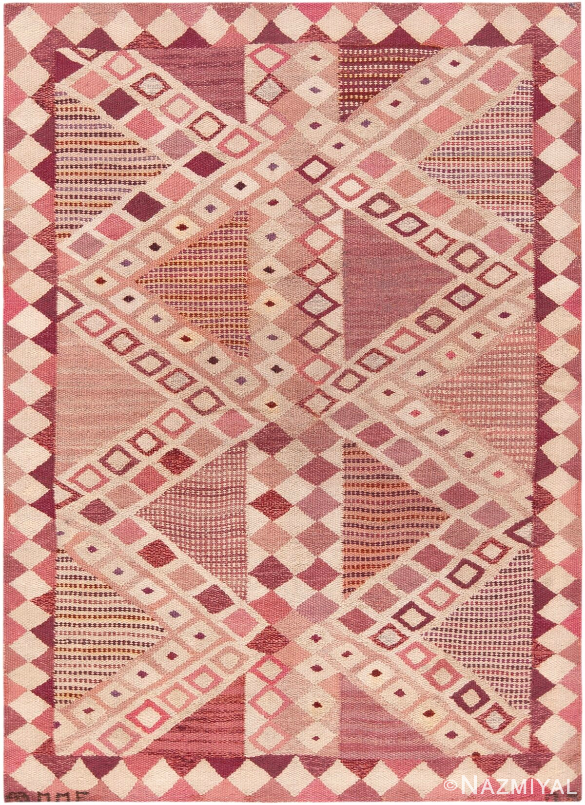 Vintage Swedish Marianne Richter Flat Weave Rug by Marta Maas 73102 by Nazmiyal Antique Rugs