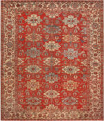Antique Persian Heriz Allover Design Rug 73161 by Nazmiyal Antique Rugs