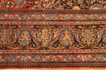 Border Of Antique Persian Kashan Mohtasham Floral Rug 72871 by Nazmiyal Antique Rugs