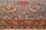 Border Of Large Antique Persian Karajeh Heriz Serapi Rug 73197 by Nazmiyal Antique Rugs