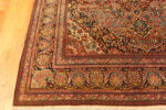 Corner Of Antique Persian Kashan Mohtasham Floral Rug 72871 by Nazmiyal Antique Rugs