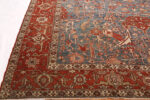 Corner Of Large Antique Persian Karajeh Heriz Serapi Rug 73197 by Nazmiyal Antique Rugs