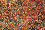 Floral Motifs Of Antique Persian Kashan Mohtasham Floral Rug 72871 by Nazmiyal Antique Rugs