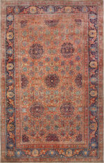 Large Fine Antique Persian Mohtashem Kashan Rug 73066 by Nazmiyal Antique Rugs