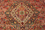 Medallion Of Antique Persian Kashan Mohtasham Floral Rug 72871 by Nazmiyal Antique Rugs