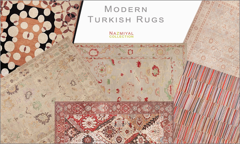 Modern Contemporary Turkish Area Rugs and Carpets by Nazmiyal Rugs