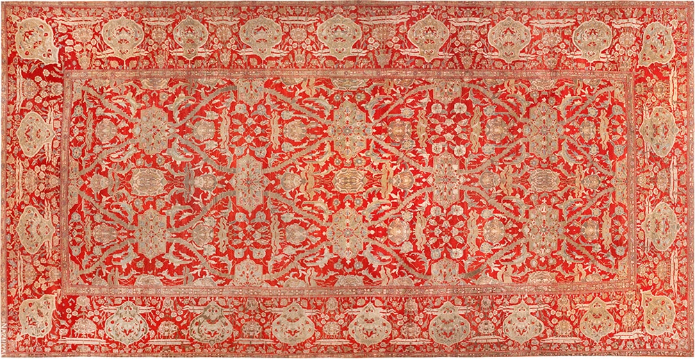 Red Oversized Antique Persian Ziegler Sultanabad Rug Red Antique Persian Ziegler Sultanabad Rug 72255 by Nazmiyal Antique Rugs