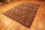 Side View Of Antique Persian Kashan Mohtasham Floral Rug 72871 by Nazmiyal Antique Rugs