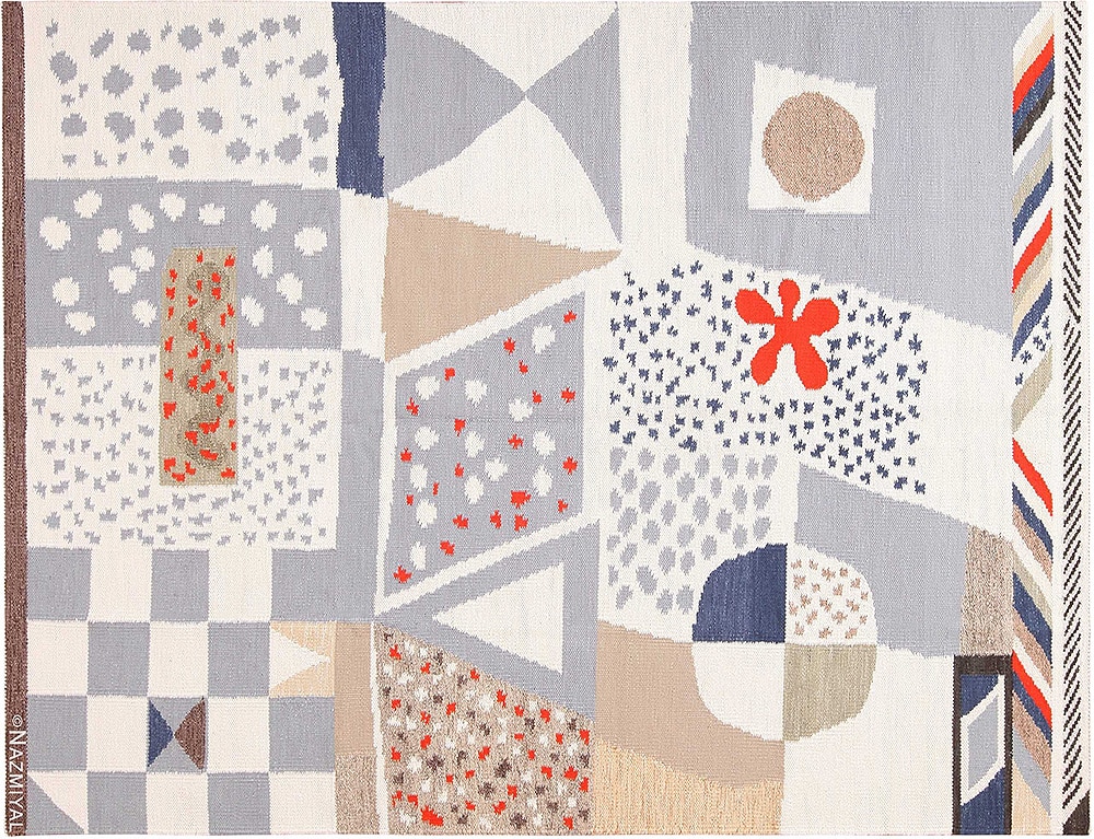 Swedish Style Modern Area Rug From India #60896 Swedish Style Modern Area Rug From India 60896 By Nazmiyal Antique Rugs